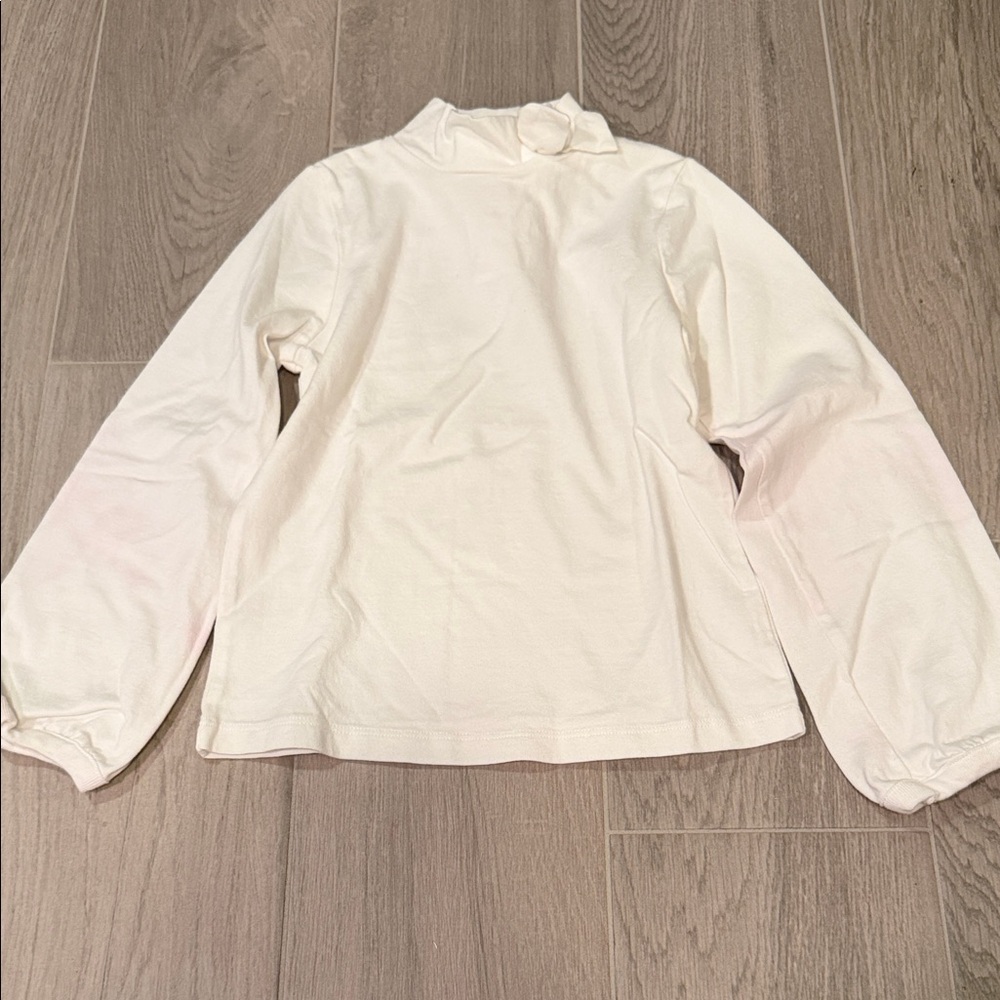 Janie and Jack Girls White Long Sleeve Blouse Size 5